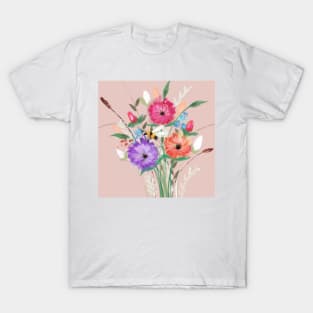 Rose Gold Floral Bouquet T-Shirt